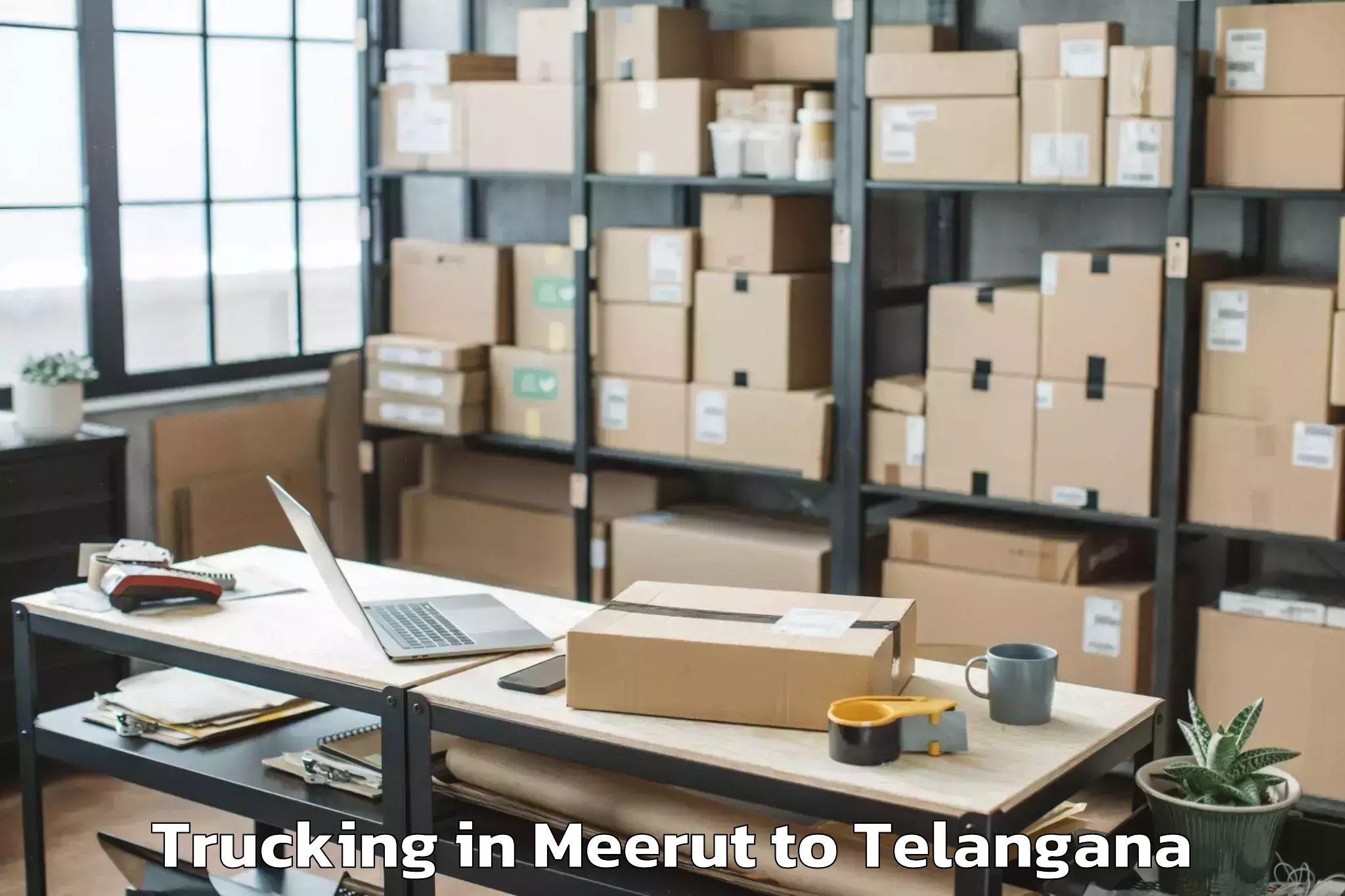 Top Meerut to Danthalapally Trucking Available